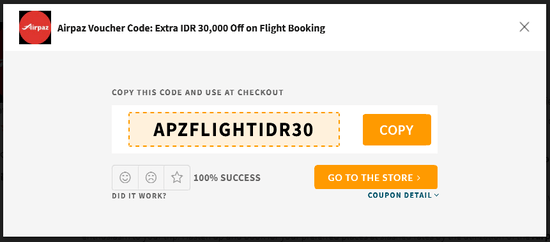Copy Airpaz Promo Code